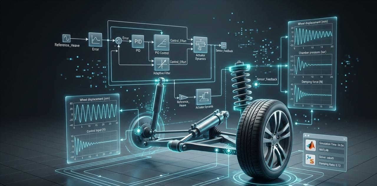 Active suspension modeling in MATLAB Simulink